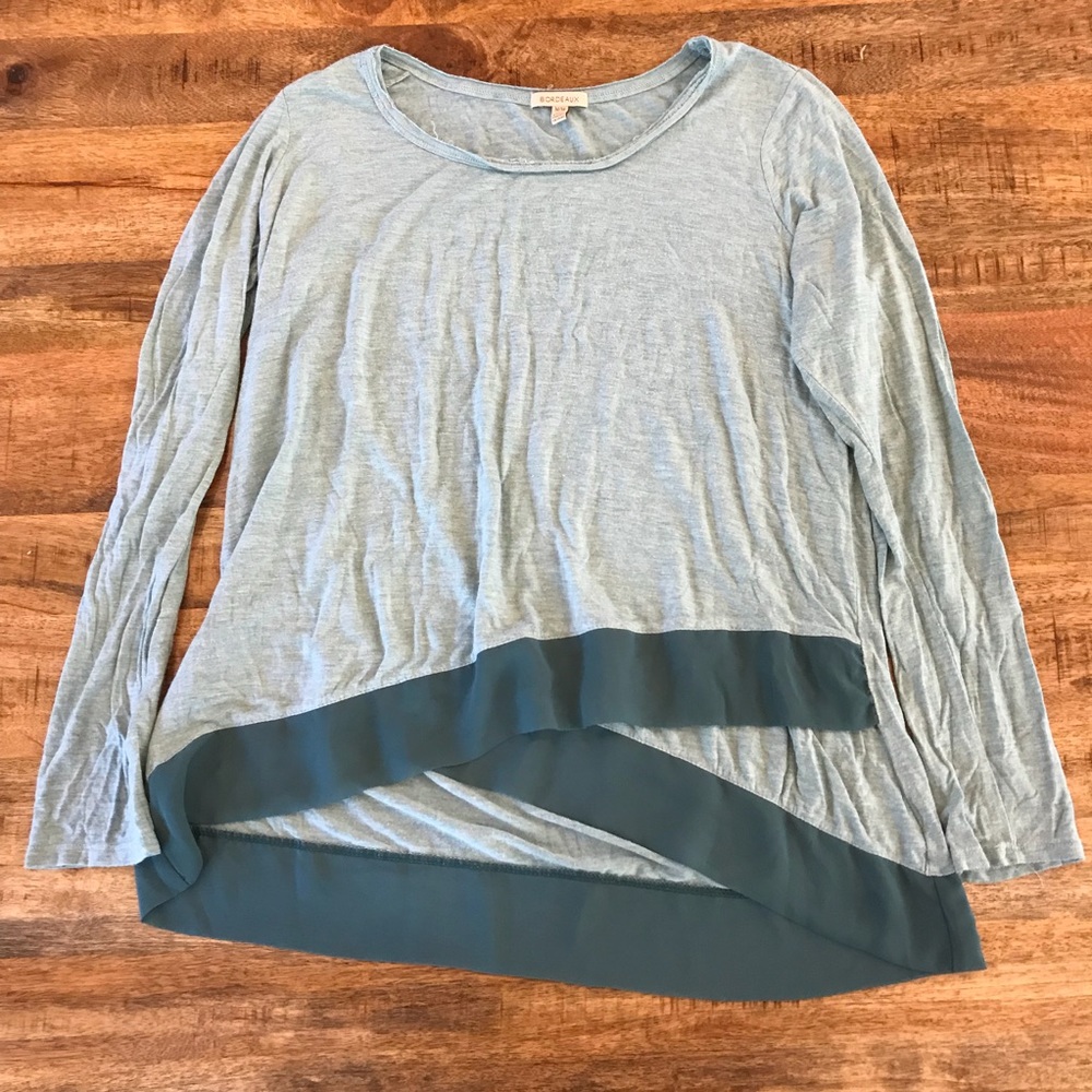 Anthropologie Bordeaux Long Sleeve Tee